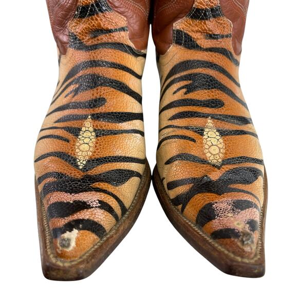 RED WAGON Mens Western Pointed Mid-Calf Boots Size MEX 26.5 USA 7.5 main image 5